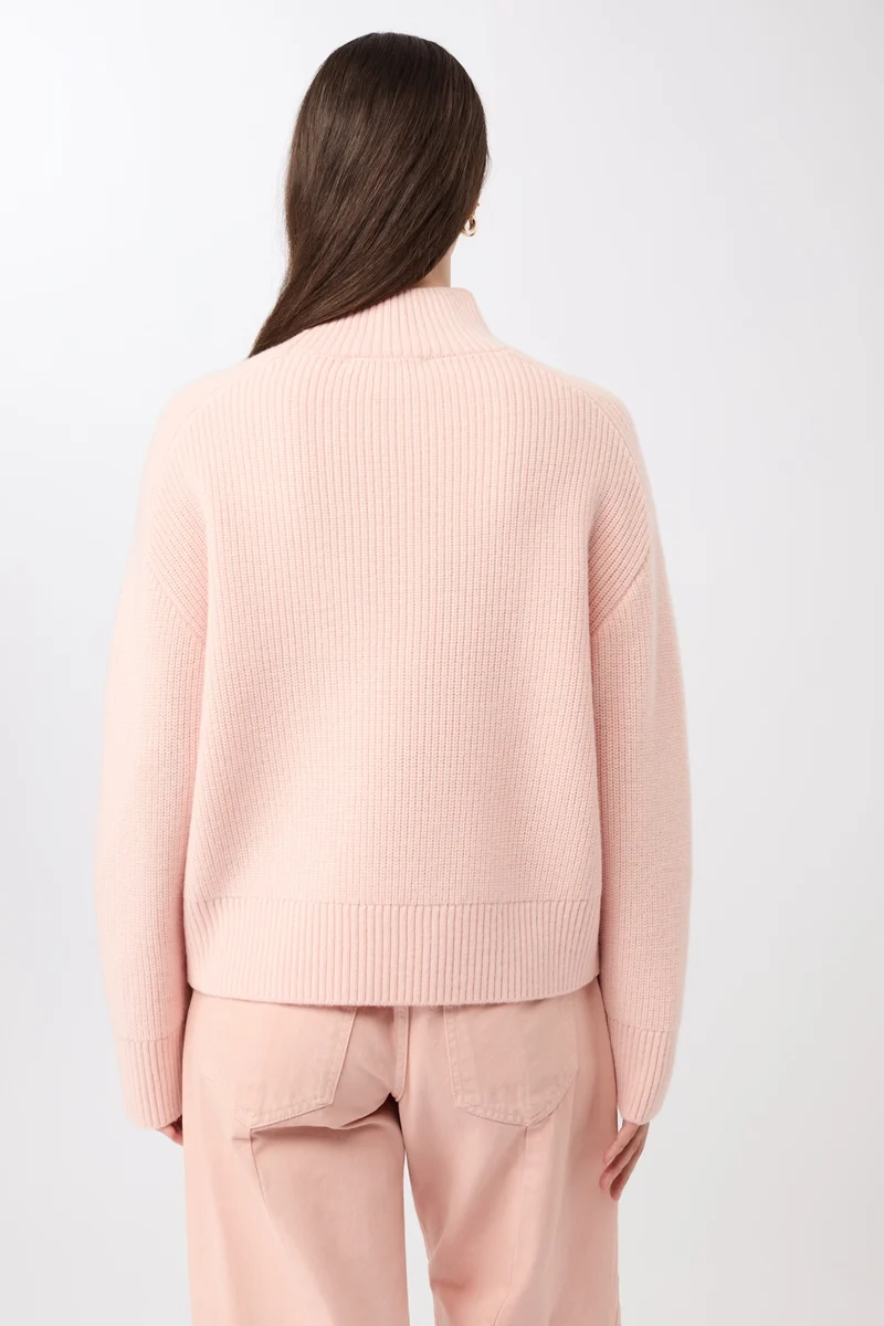 Premium Strickpullover aus reiner Bio-Wolle (Rose Clay)