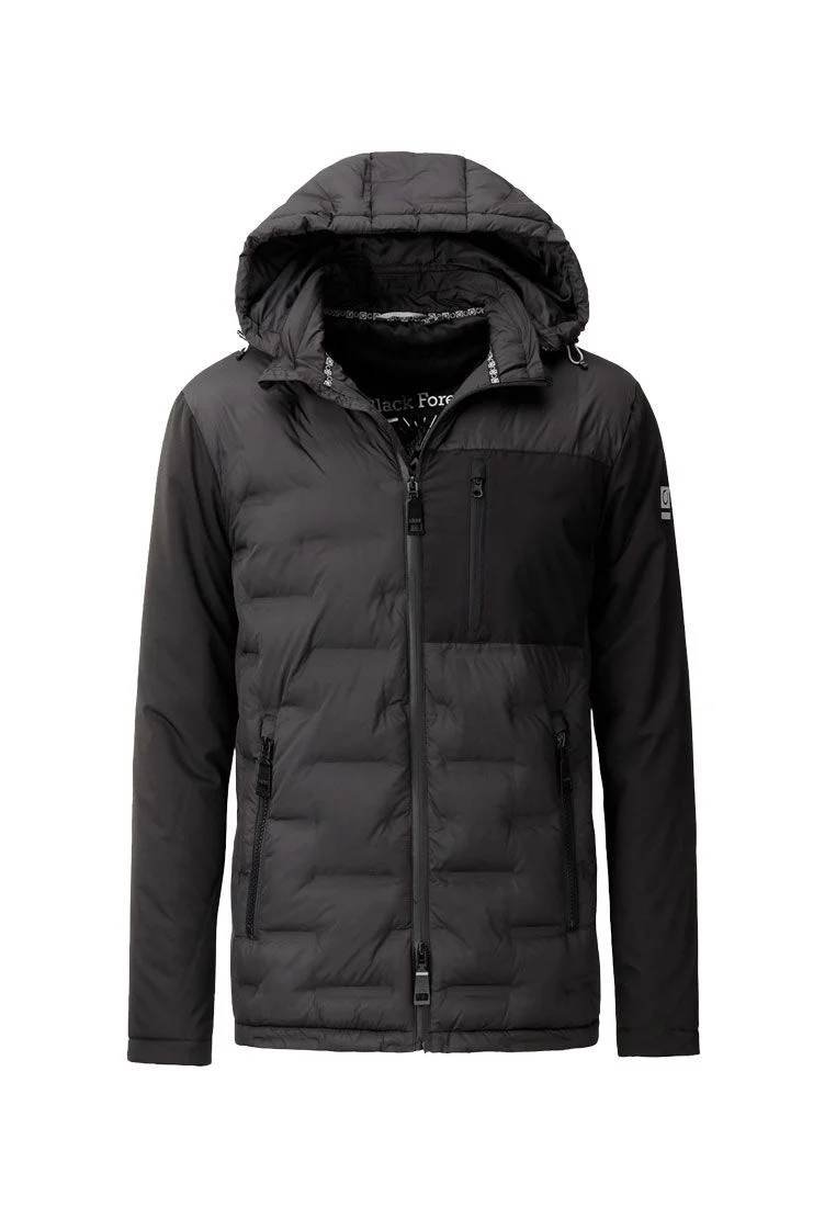 LPO Herren Steppjacke im Materialmix mit abnehmbarer Kapuze Justin