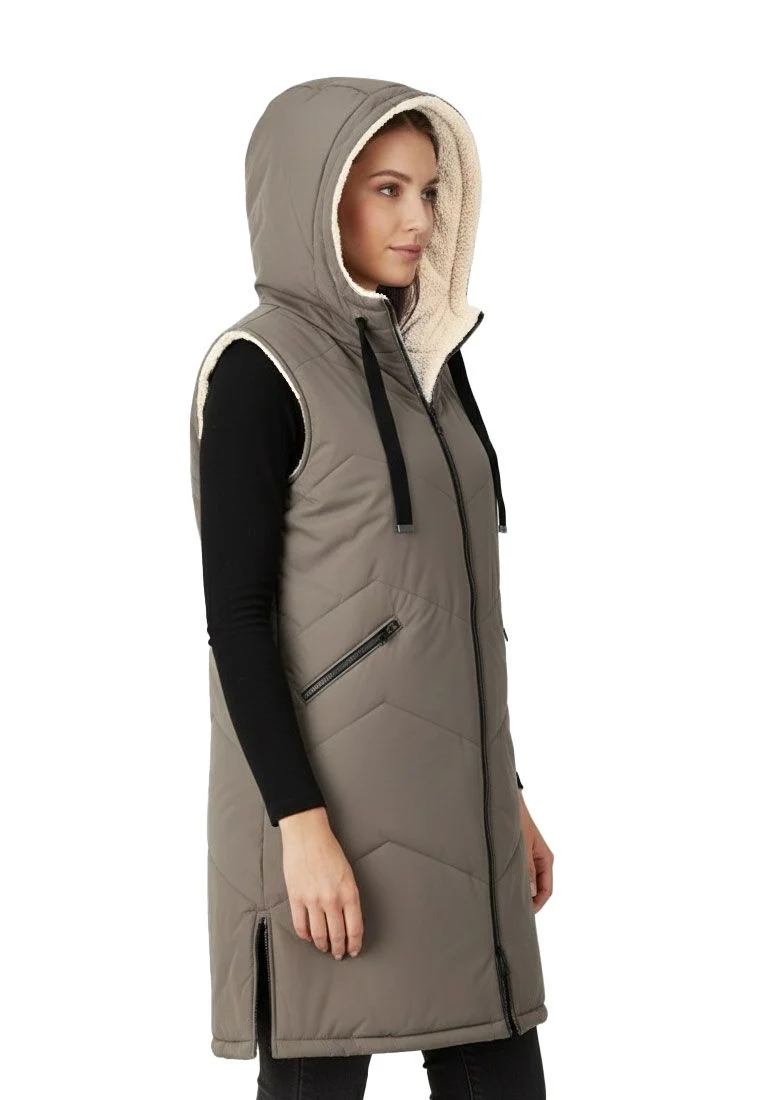 LPO Damen Wendemantel mit Sherpafleece-Innenseite Mascho