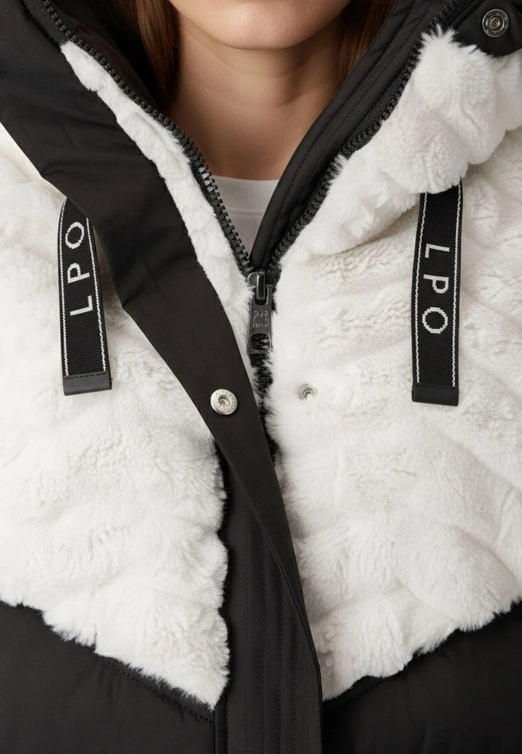 LPO Damen Jacke mit Webpelz-Futter und Kapuze Patricia