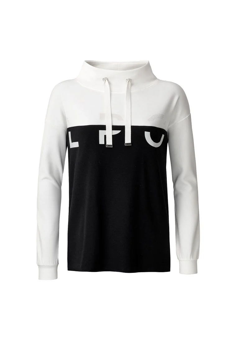 LPO Damen Hoodie mit weitem Ausschnitt und Colourblock-Design Mira