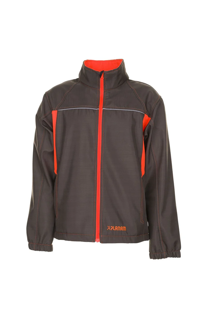 Planam Softshelljacke Basalt Neon