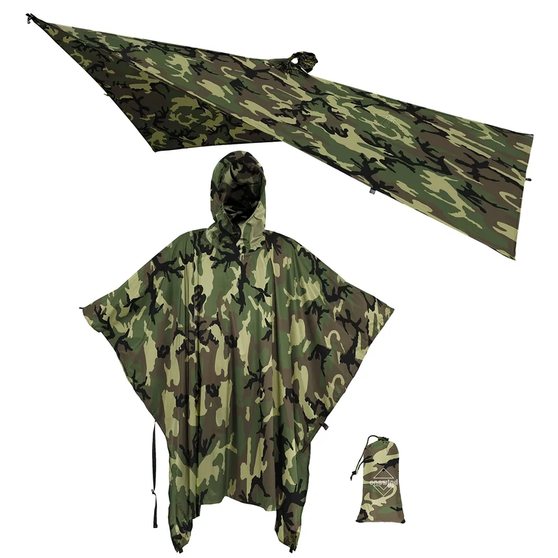Camo Rain Poncho Shelter
