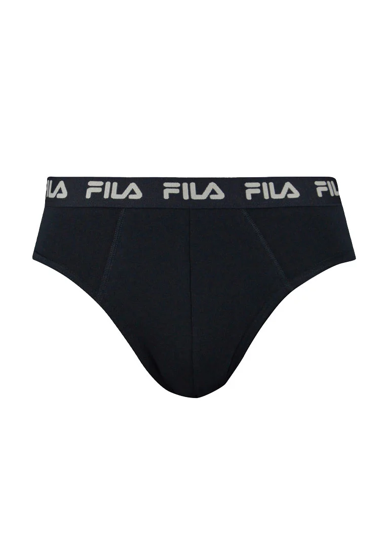 FILA 2er Pack Herrenslips, schwarzer Bund