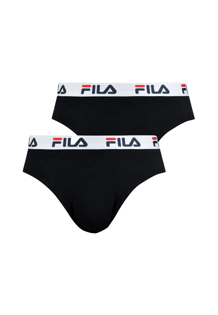 FILA 2er Pack Herrenslips, weißer Bund
