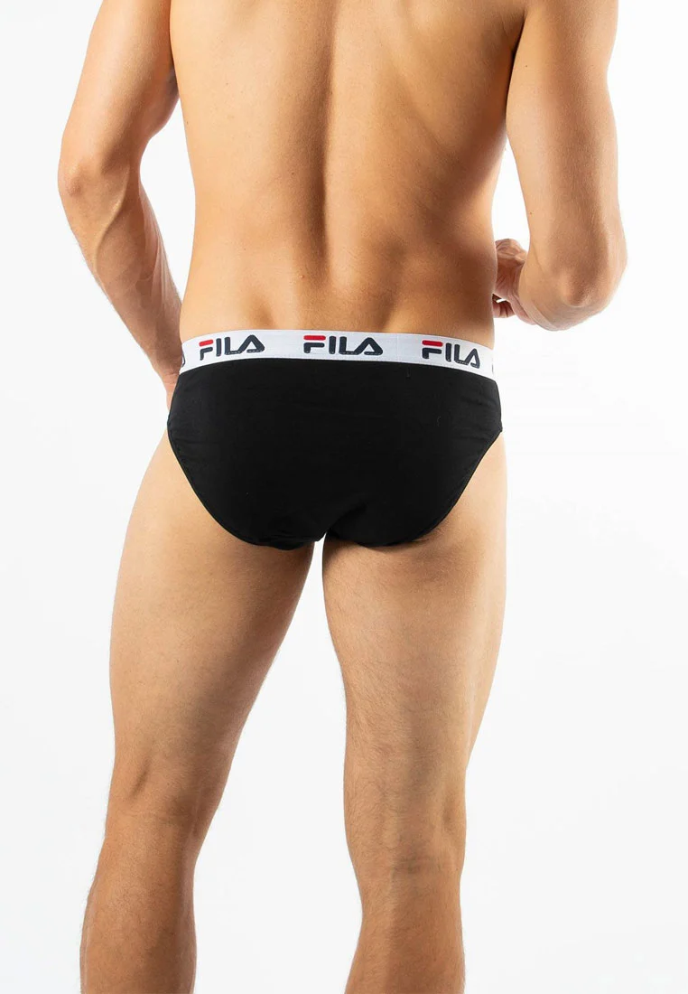 FILA 2er Pack Herrenslips, weißer Bund