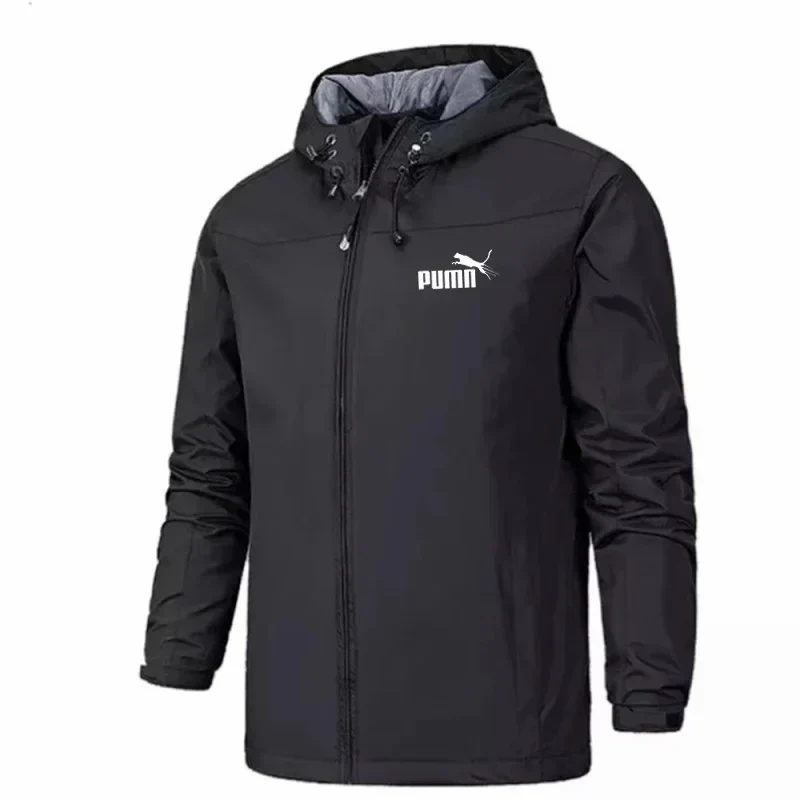 Herren Regenjacke, wasserdicht & winddicht – leicht, mit Kapuze