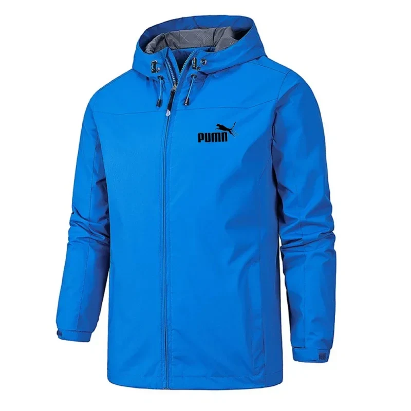 Herren Regenjacke, wasserdicht & winddicht – leicht, mit Kapuze