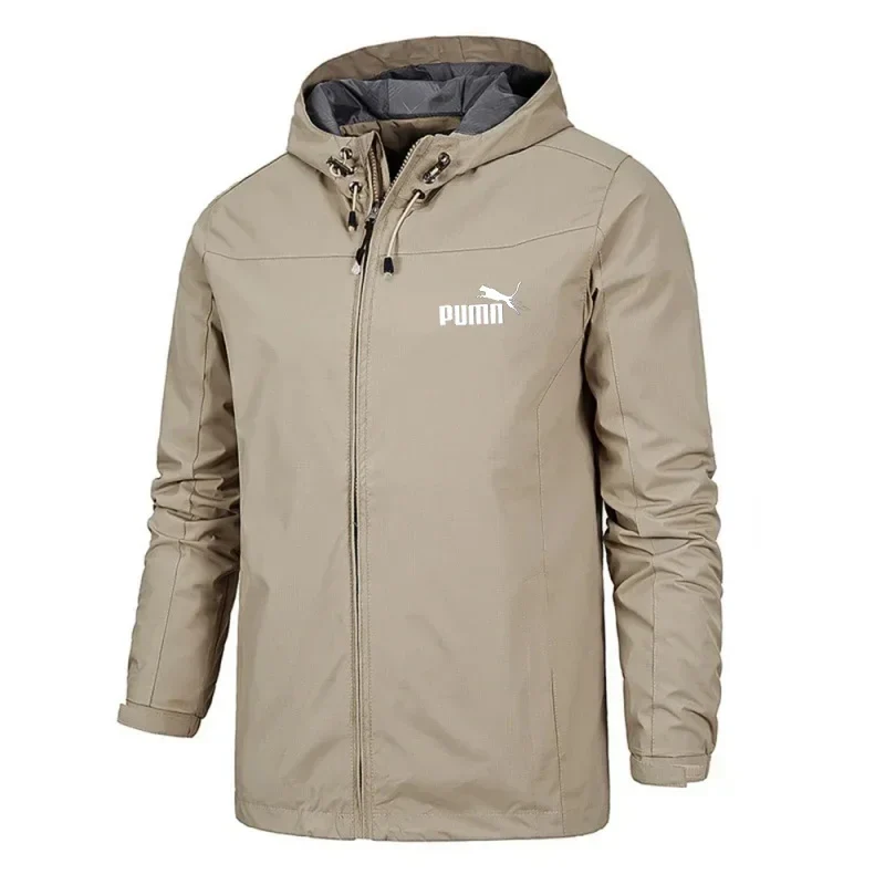 Herren Regenjacke, wasserdicht & winddicht – leicht, mit Kapuze
