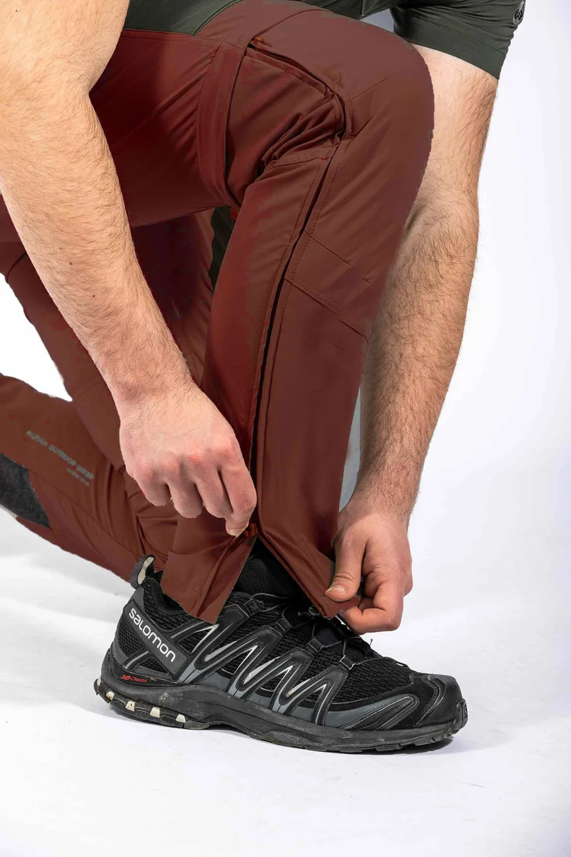 MauL Sport Herren Trekkinghose Eiger XT-elastic T-Zipp off Hose braun (2024)