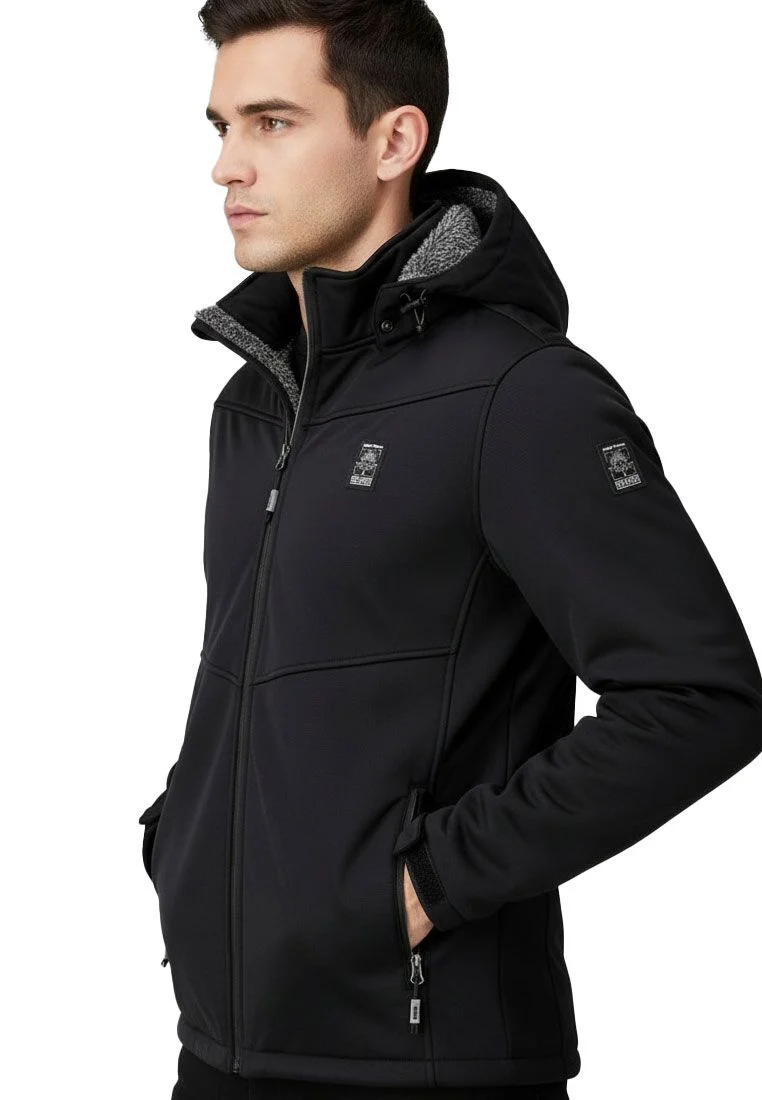 LPO Herren Softshelljacke mit Teddyfutter und Kapuze Laron 2