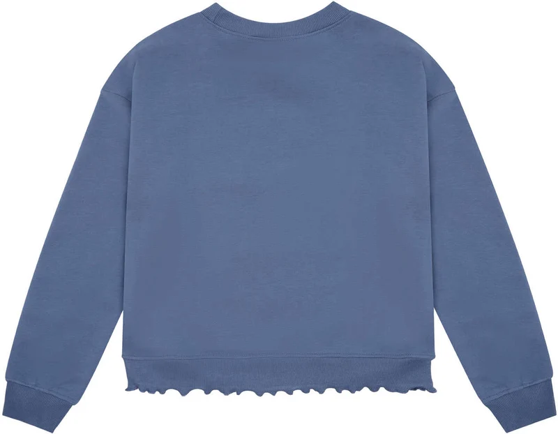 Sweatshirt mit Frontprint und Glitzerdetails – Moonlight Blue