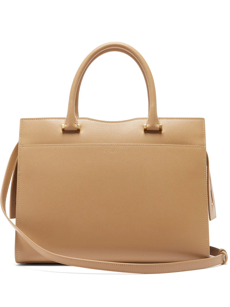 Uptown medium grained-leather handbag