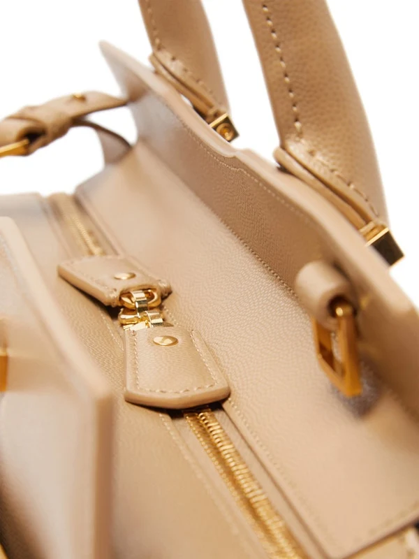 Uptown medium grained-leather handbag