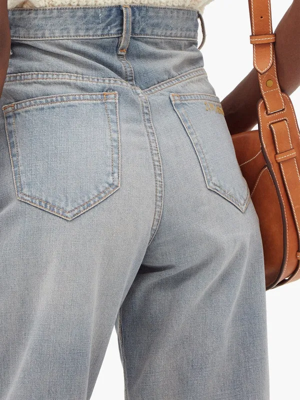 Corsy high-rise tapered-leg jeans