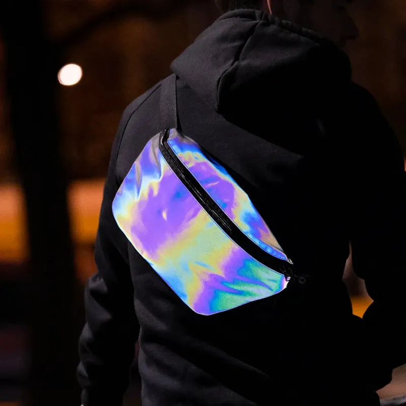 Reflektierende Gürteltasche: XL Pouch (Rainbow)