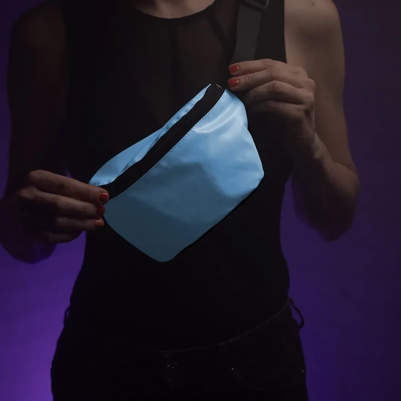 Reflektierende Gürteltasche: Pouch (Blue Curacao)