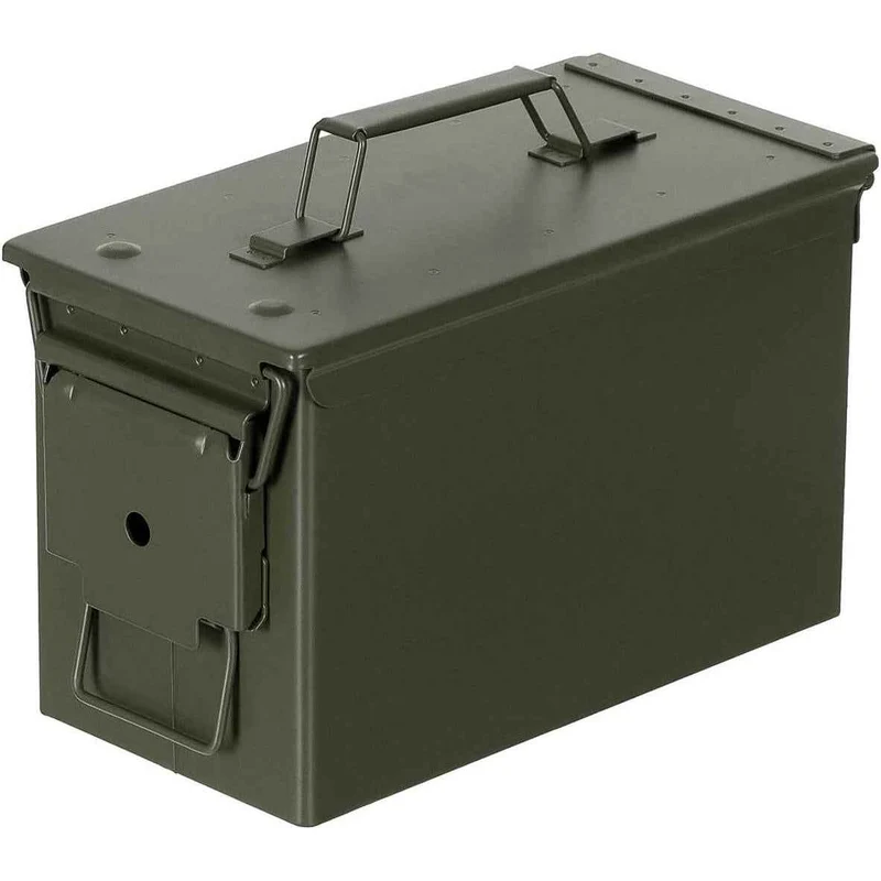 MIL-TEC® US Munikiste oliv Metall neuw. 28x18x14cm