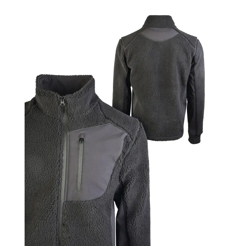 MIL-TEC® BEARFORCE Kälteschutzjacke Teddy Fleece Jacke schwarz