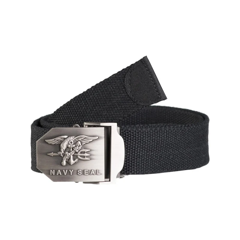 MIL-TEC® US Navy Seal Hosengürtel schwarz Metallschnalle L=130cm | B=38mm breit