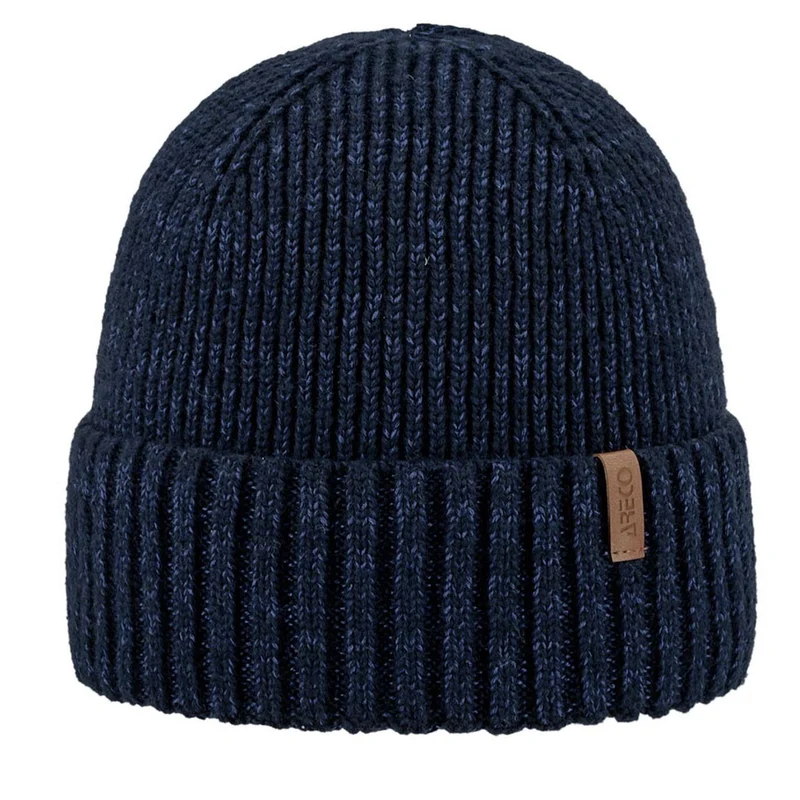 ARECO Herren Beanie Merino 7333 Mütze Wintermütze Strickmütze