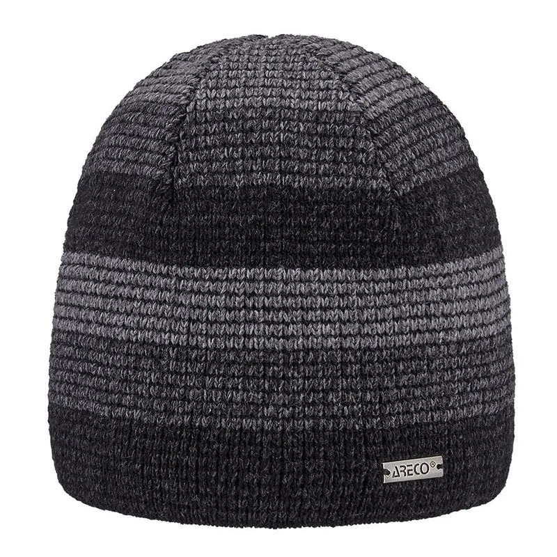 ARECO Herren Beanie Fleecefutter 7763 Mütze Wintermütze Strickmütze