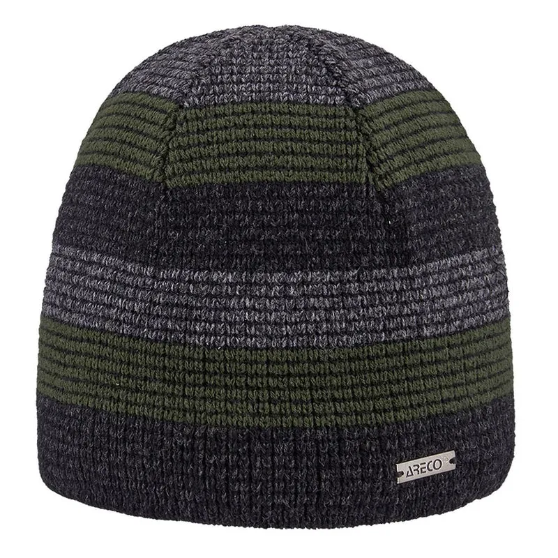 ARECO Herren Beanie Fleecefutter 7763 Mütze Wintermütze Strickmütze