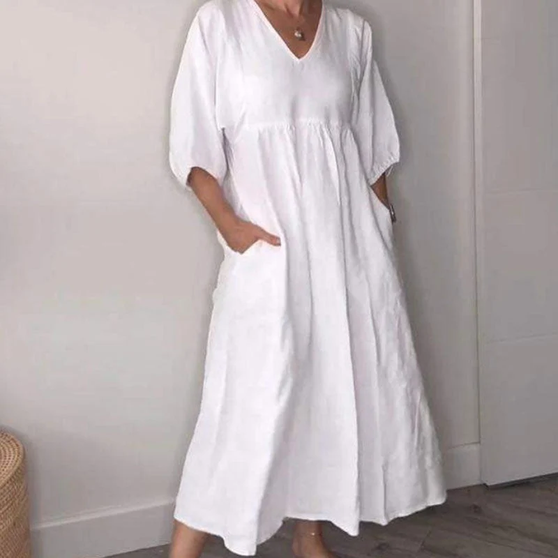 Willia™ – Bequemes, schickes Kleid mit V-Ausschnitt