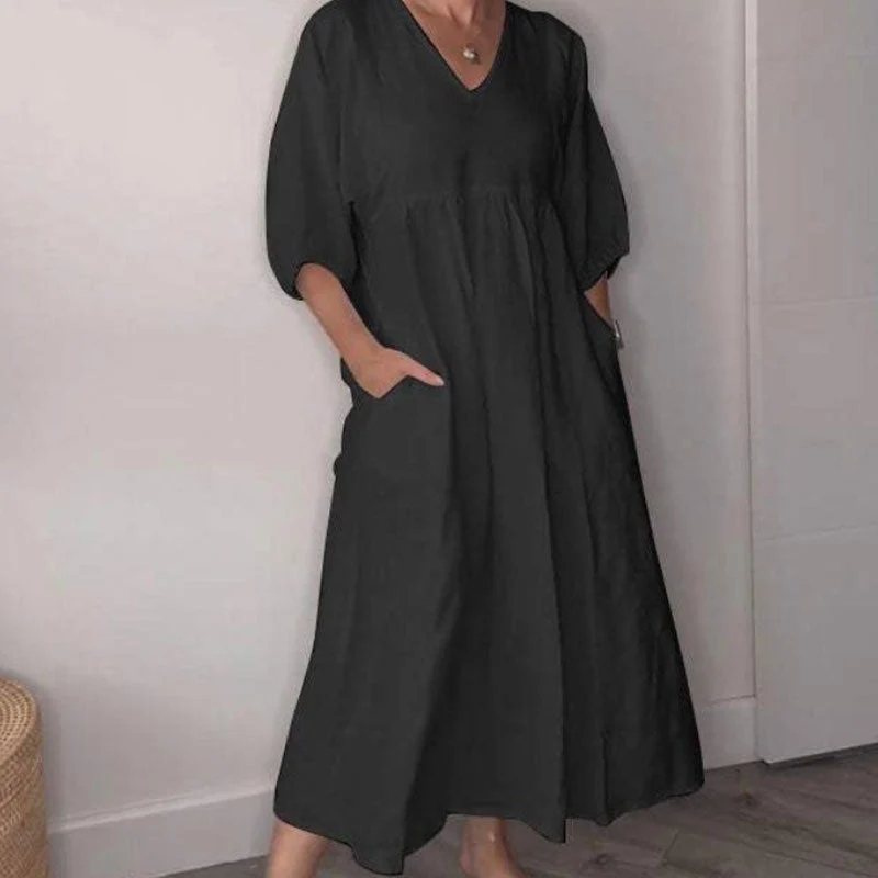 Willia™ – Bequemes, schickes Kleid mit V-Ausschnitt