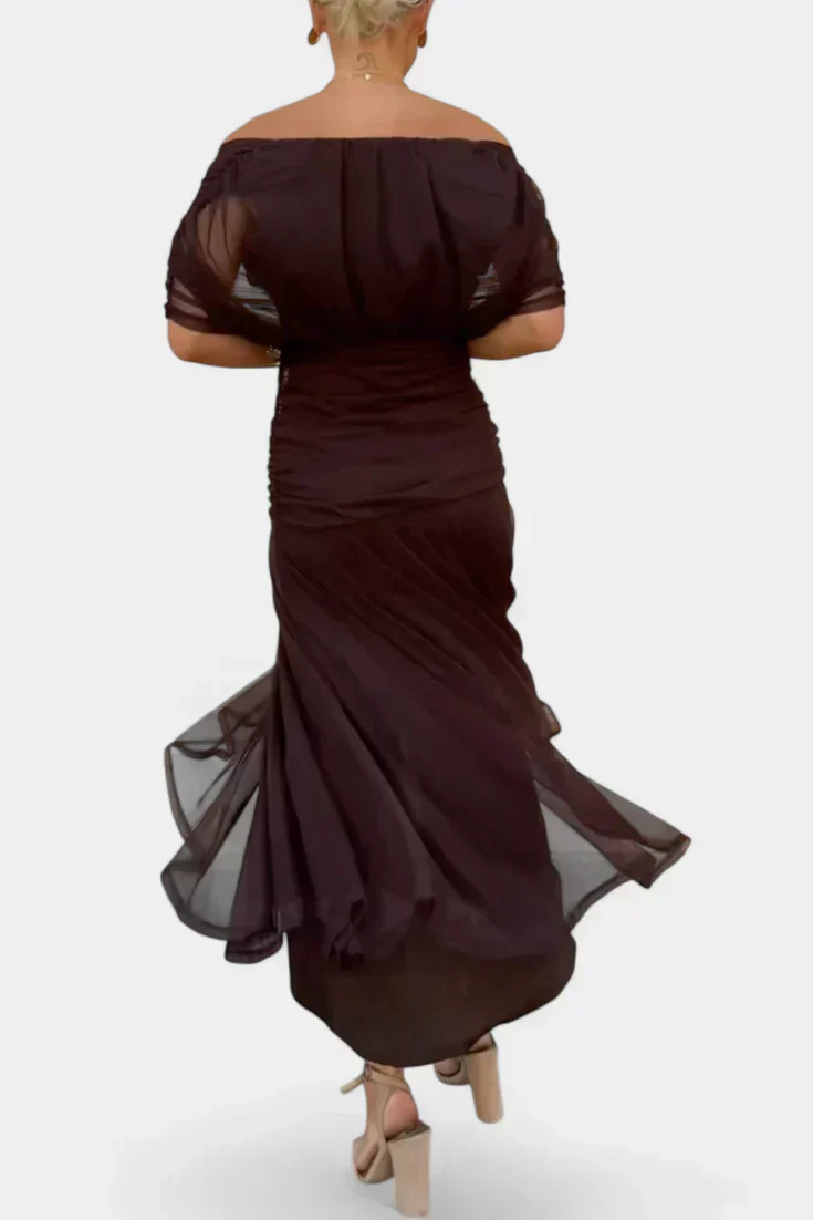 Florayne™ - Elegantes Fließendes Midikleid mit V-Ausschnitt