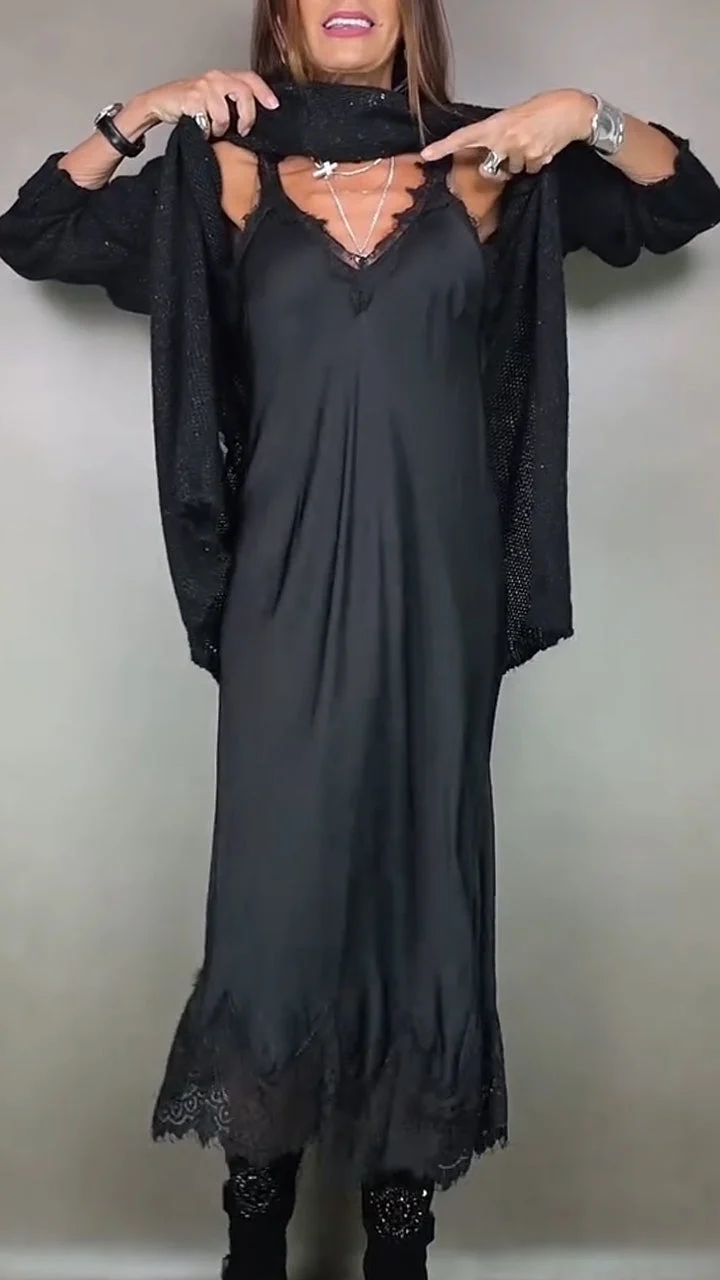 Artone™ - Elegantes Zweiteiliges Set – langer Pullover und Passendes Kleid