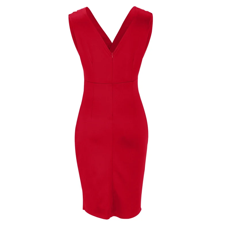 Regalia™ – Elegantes Figurbetontes Kleid mit V-Ausschnitt und Schlitz