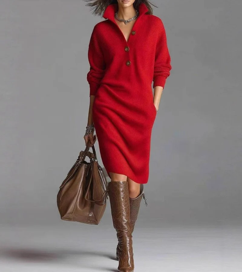 Apple™ - Warmes Elegantes Kleid | Bequem