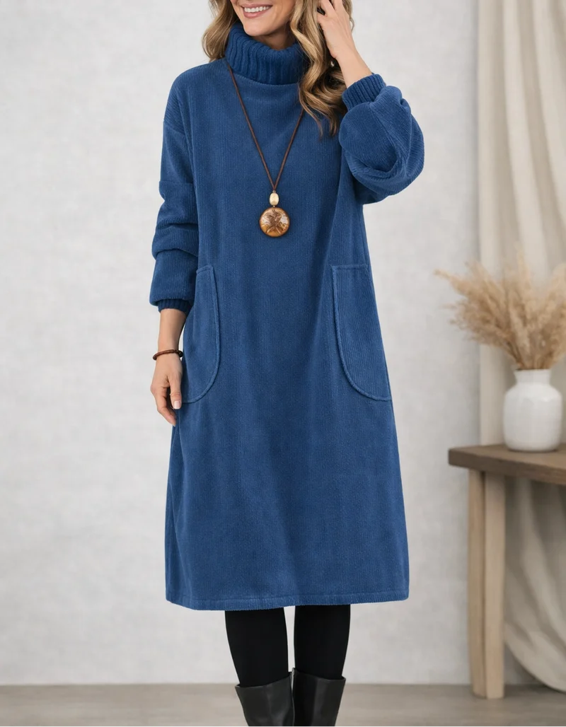 Jenny™ - Rollkragen-Midikleid