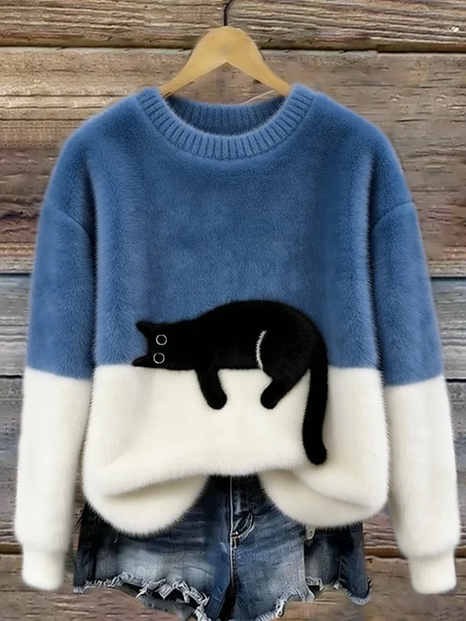 Luna | Damen Hoodie mit Katzenmotiv