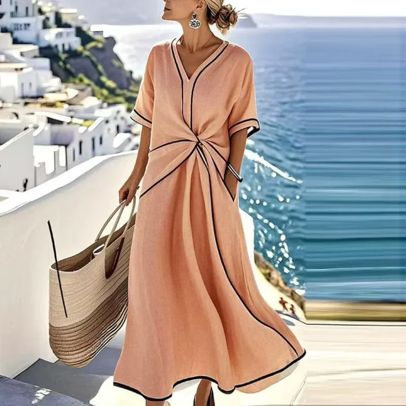 Mila | Elegantes Kleid mit tailliertem Schnitt und Urlaubsflair