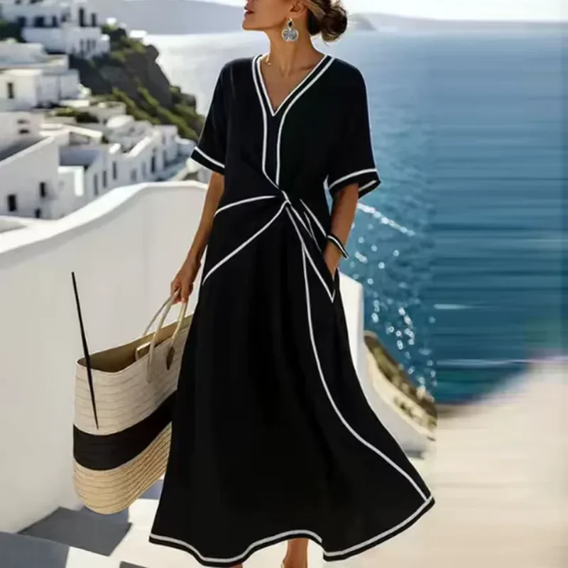 Mila | Elegantes Kleid mit tailliertem Schnitt und Urlaubsflair