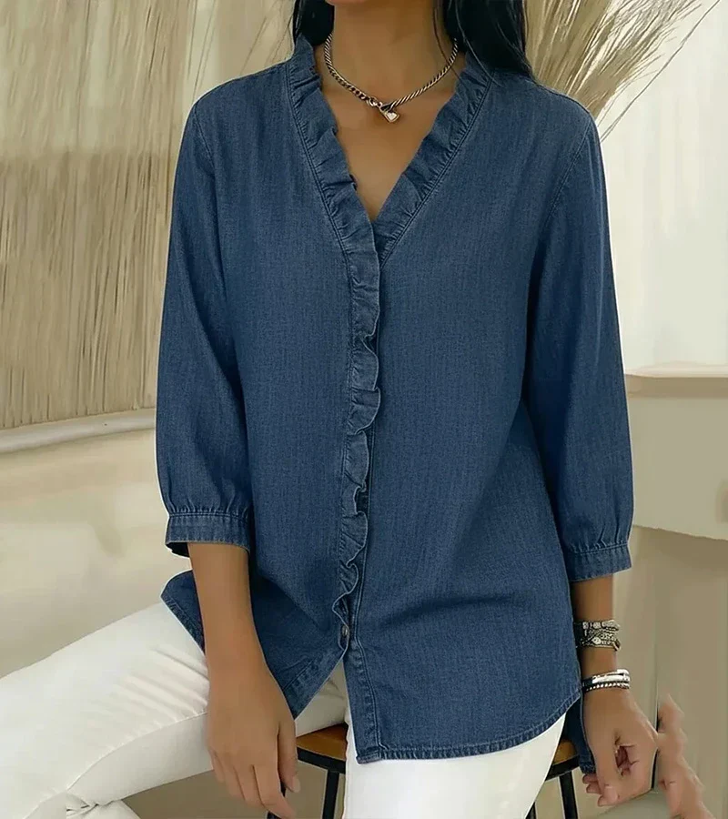 ADELE™ | V-Ausschnitt Bluse mit schmeichelnder Passform für den Alltag