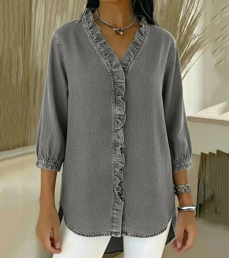 ADELE™ | V-Ausschnitt Bluse mit schmeichelnder Passform für den Alltag