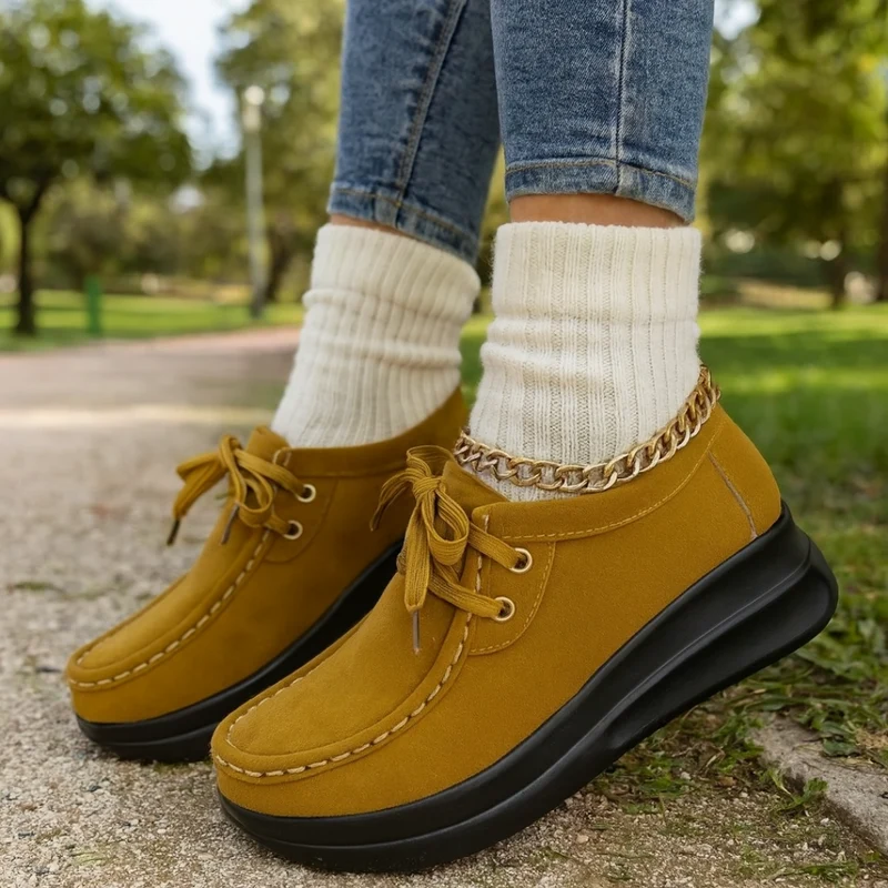 LOUISE MARIE | Komfortable Schuhe mit Erhöhter Sohle für Herbst und Winter