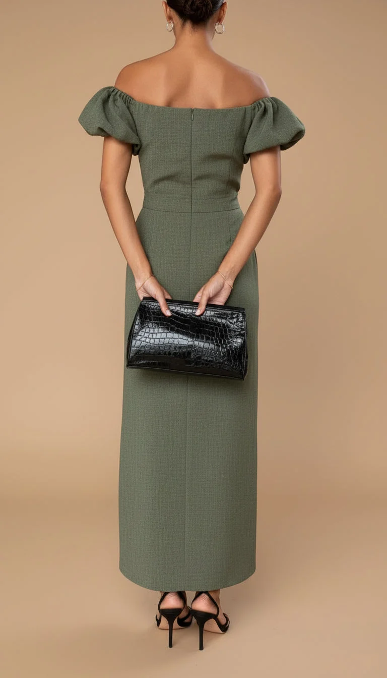 JASMIJN | Elegantes Midi-Kleid mit Taillierung im zeitlosen Abendlook