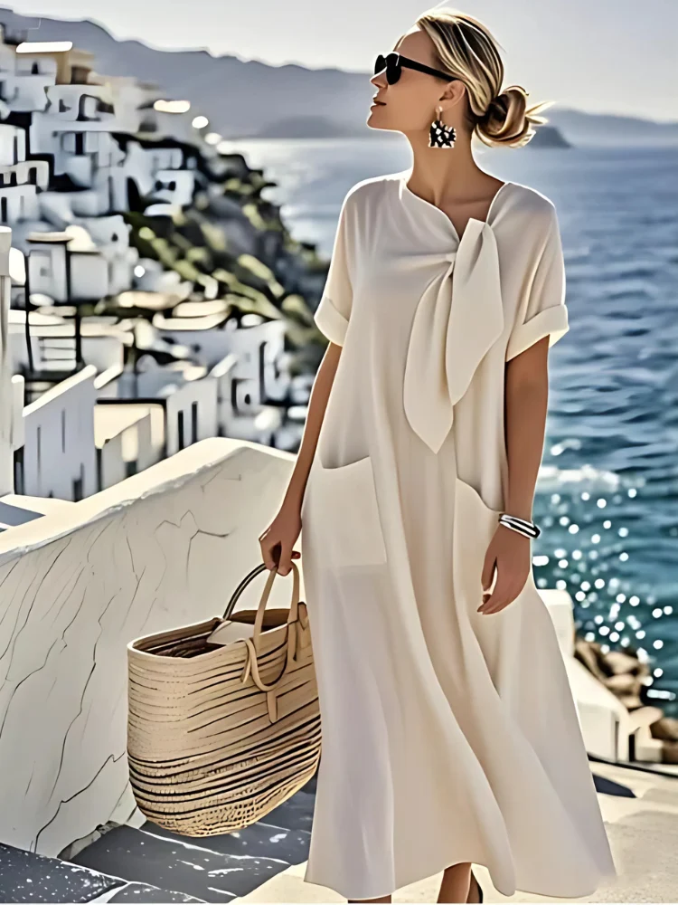 ROMY™ | Elegantes Sommerkleid mit praktischen Taschen und komfortablem Design