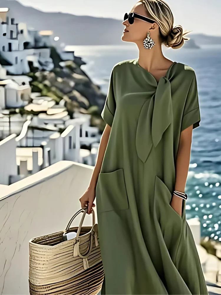 ROMY™ | Elegantes Sommerkleid mit praktischen Taschen und komfortablem Design
