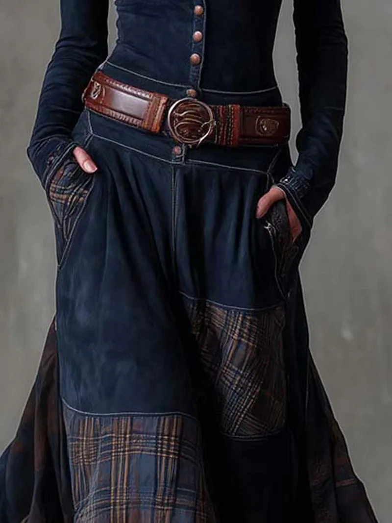 LEONORA™ | Langes Vintage-Kleid mit figurfreundlichem Schnitt und klassischem Boho-Stil (inklusive Gürtel)