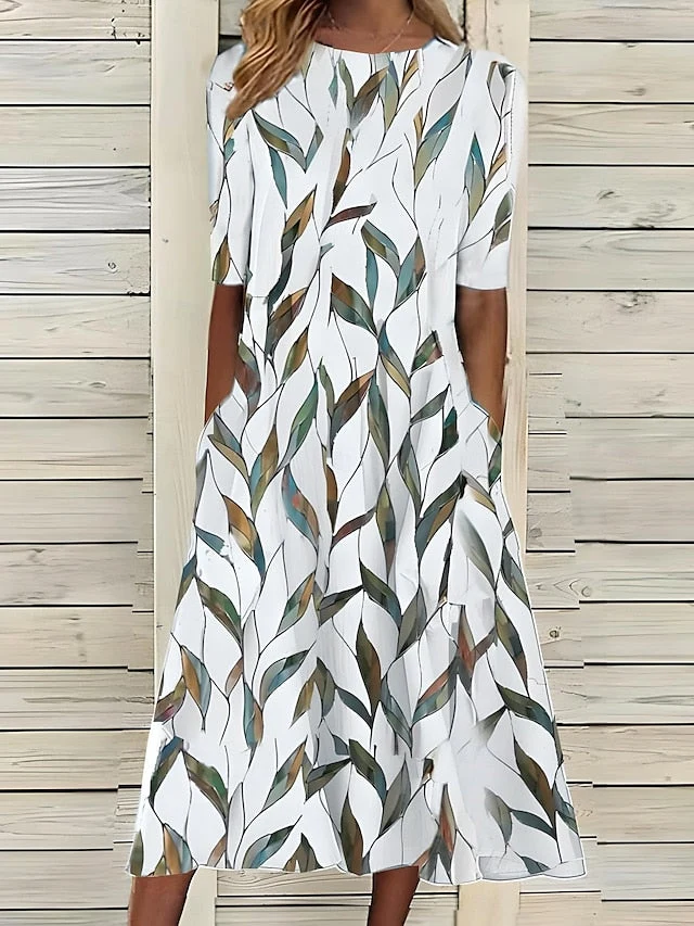 Yvonne – Elegantes Kleid mit Blumenmuster im Küstenstil für Damen