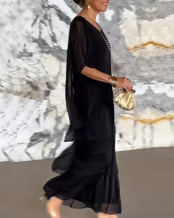 Karin – Langes, fließendes Damenkleid