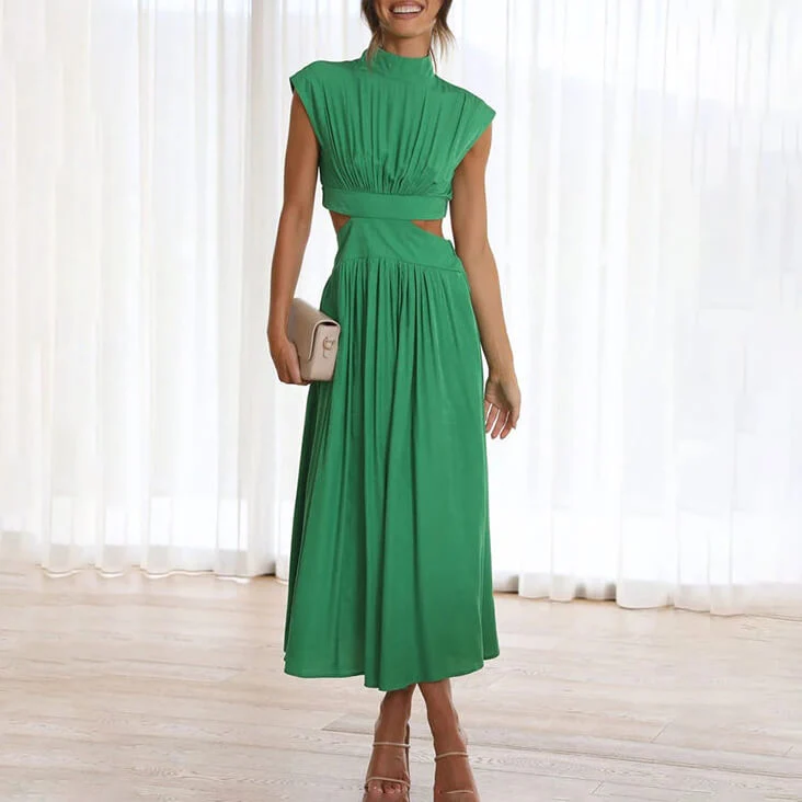 Christina – Elegantes Midi-Kleid für Damen mit Cut-outs