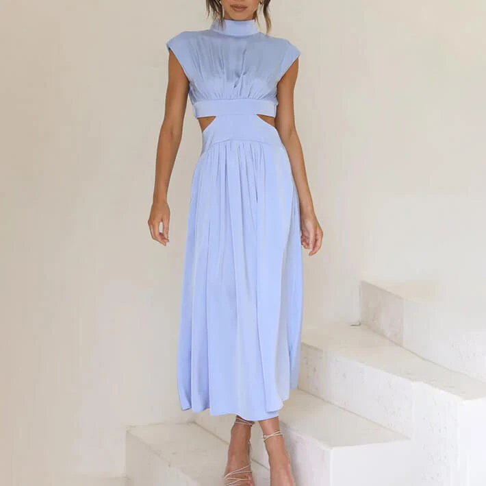 Christina – Elegantes Midi-Kleid für Damen mit Cut-outs