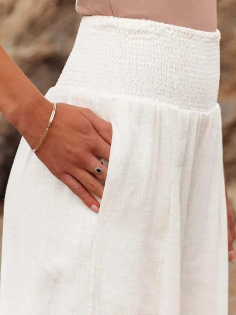 Alina – Sommerhose für Damen mit weitem Bein