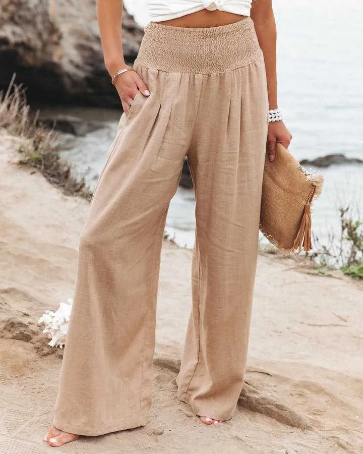 Alina – Sommerhose für Damen mit weitem Bein